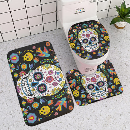 Sugar skull Three-piece toilet set