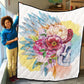Floral Gothic skull Household Lightweight & Breathable Quilt, Rose Skeleton Halloween quilt