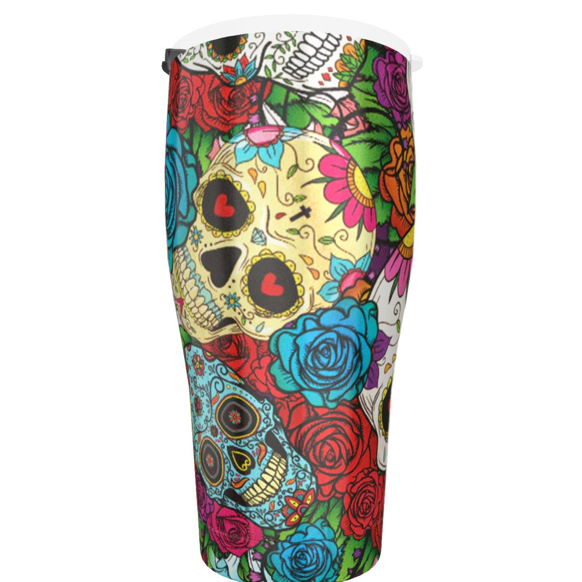 Sugar skull Day of the dead Tumbler 30oz, Dia de los muertos travel tumbler mug cup