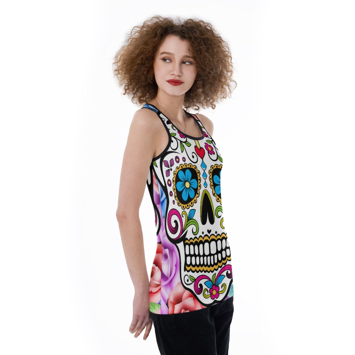 Dia de los muertos Women's Back Hollow Tank Top