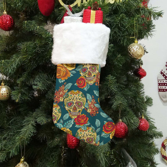 Sugar skull Day of the daed Xmas stocking Christmas Socks