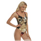Sugar skull girl Women's One-piece Swimsuit, Day of the dead Mexican skull swimsuit