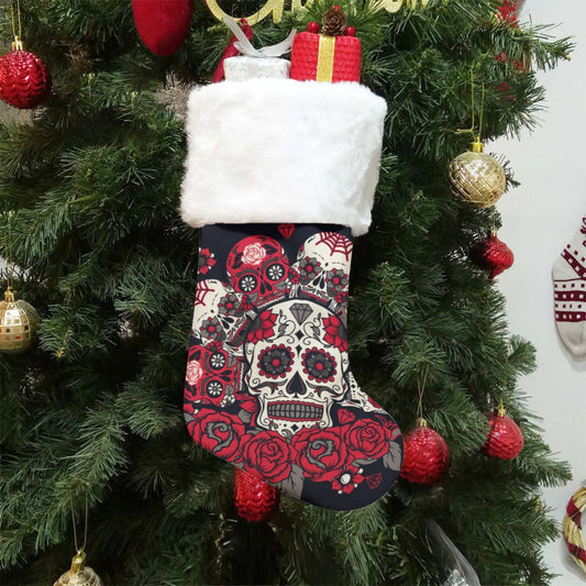Sugar skull pattern All-Over Print Christmas Socks