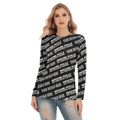 Custom print on demand pod Women's Shirts Side Split Long T-shirt