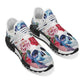 Rose skull, floral skull Halloween skeleton Women's Mesh Sneakers