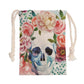 Floral sugar skull All-Over Print Drawstring Bag