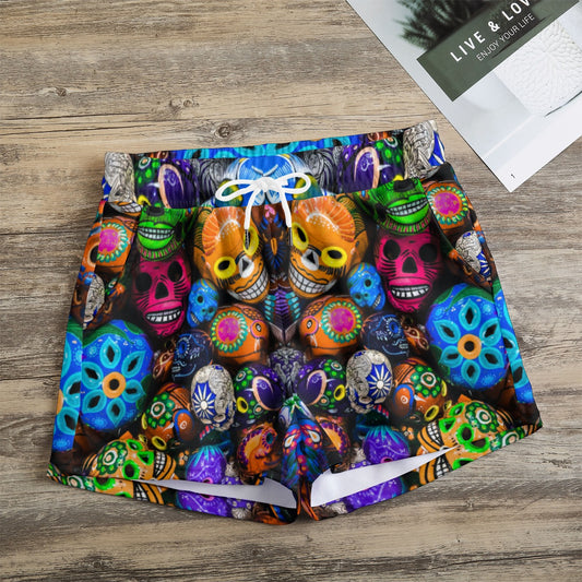 Day of the dead Women's Casual Shorts