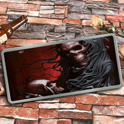 Gothic Grim reaper halloween Vintage License Plate Decoration Painting
