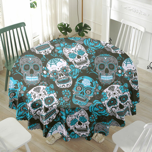 Sugar skull Waterproof tablecloth | Round 180(gsm)