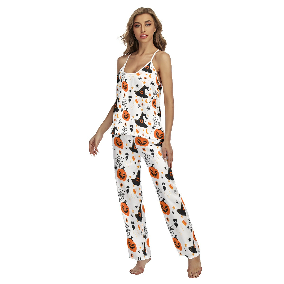 Halloween pumpkin party Women's Cami Pajamas Sets