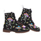 Day of the dead Women's Men's Martin Short Boots, Sugar skull Dia de los muertos skeleton boots shoe