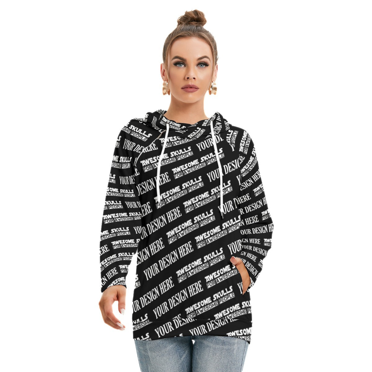 Custom print on demand pod Women's Hoodie Hoodie With Double Hood