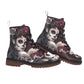 Sugar skull girls Men's Women's Martin Short Boots, Day of the dead girl skeleton shoes boots