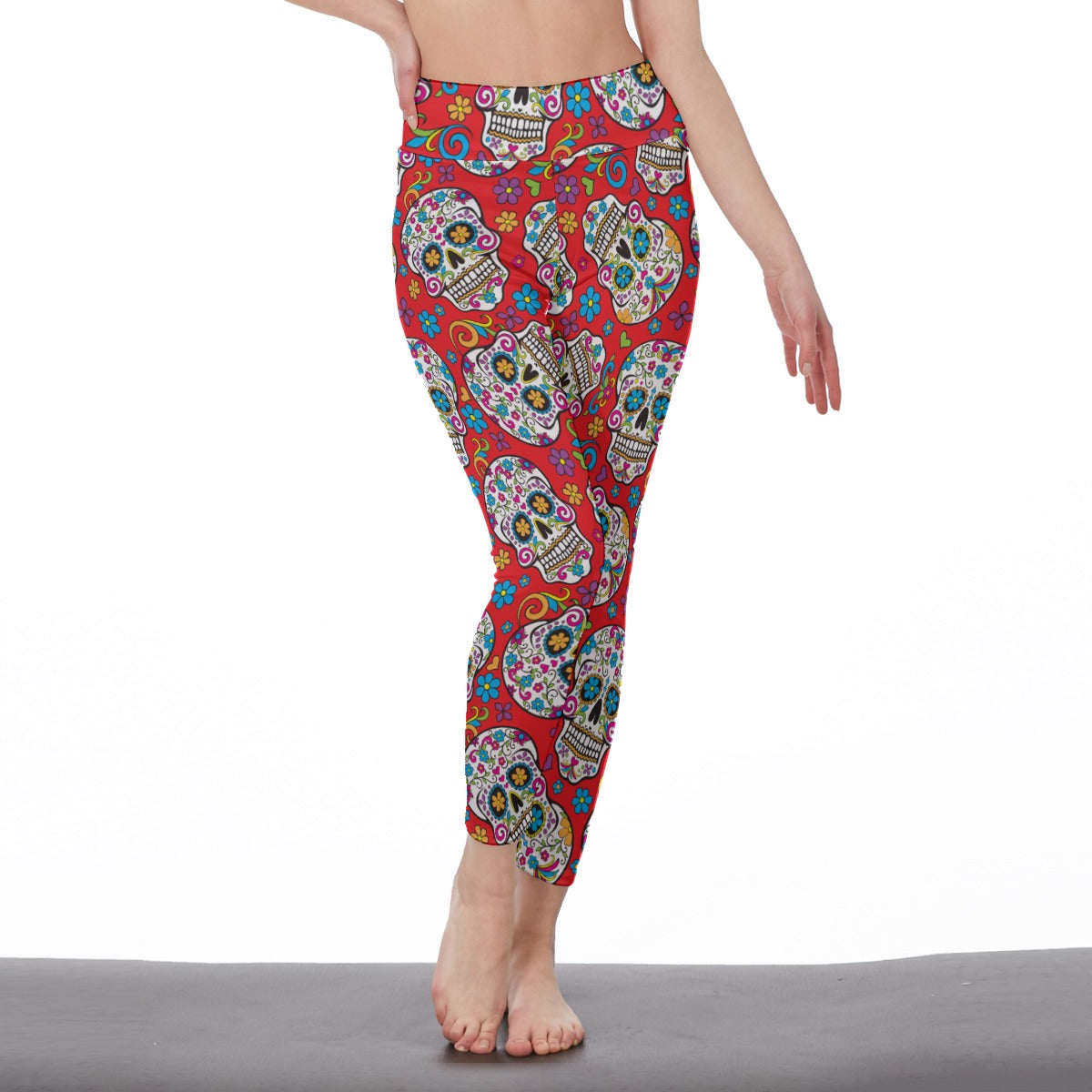 Sugar skull Did de los muertos gothic Women's Casual Leggings