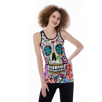 Dia de los muertos Women's Back Hollow Tank Top