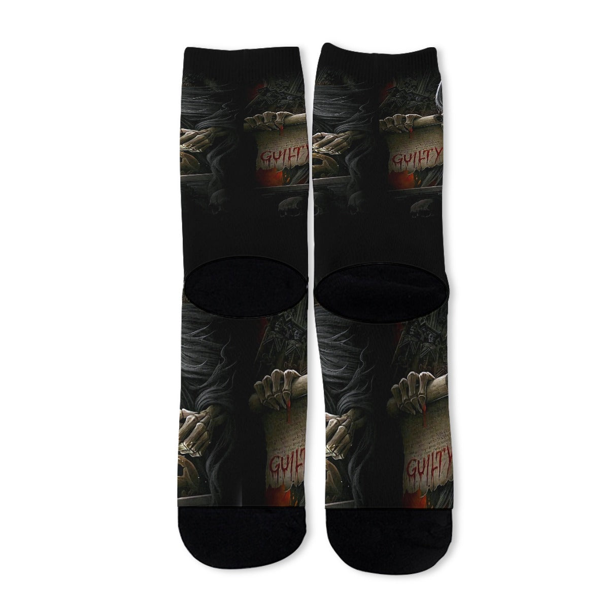 Grim reaper skull Unisex Long Socks, Halloween skull long socks, skeleton socks