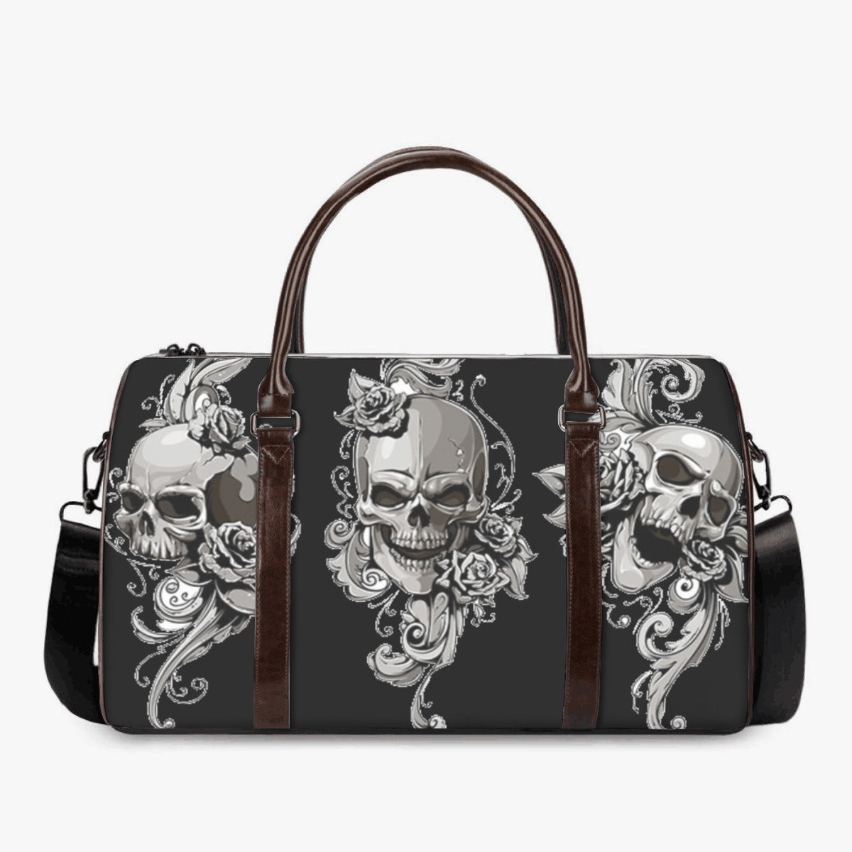 Death skull handbag, biker skull Carry On Bag, skull handbag, goth Carry On Bag, horror Overnight Bag, christmas skull large travel bag
