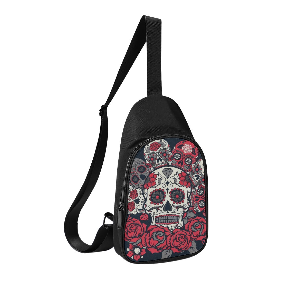Sugar skull Chest Bags, Day of the dead Halloween skeleton gothic chest bag purse wallet