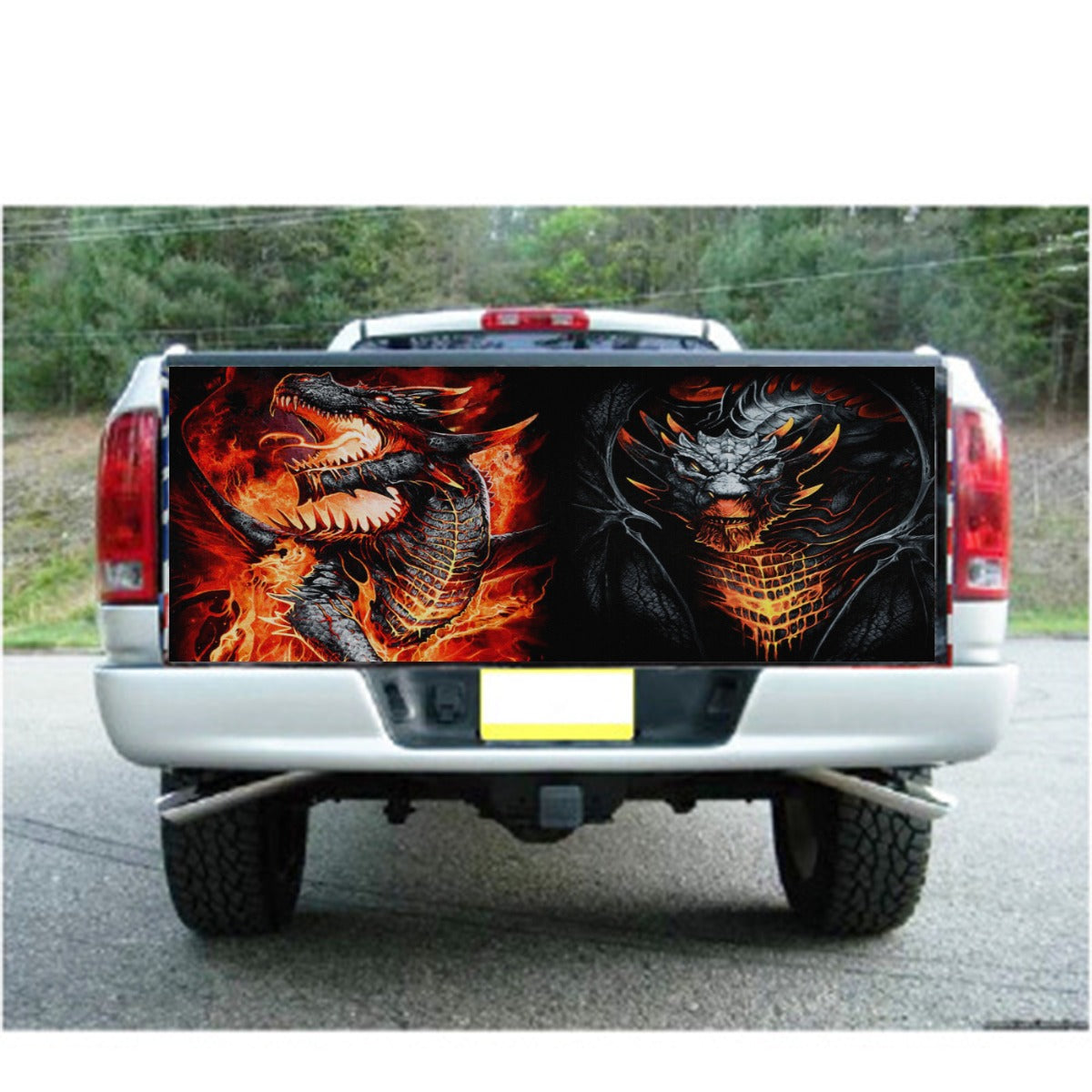 Flaming dragon Truck Bed Decal
