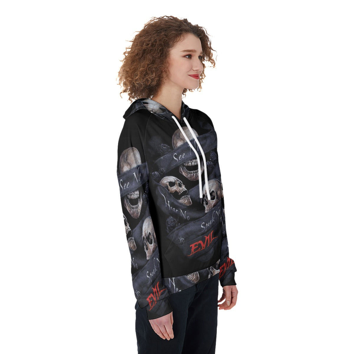 All-Over Print Women's Raglan Pullover Hoodie