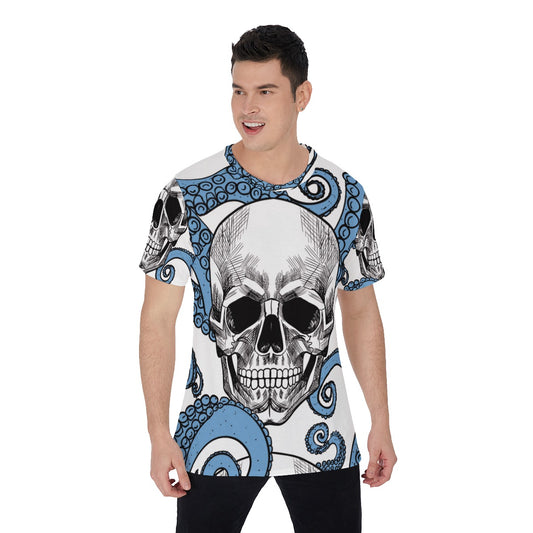 Gothic skull Men's O-Neck T-Shirt, Halloween skull tshirt