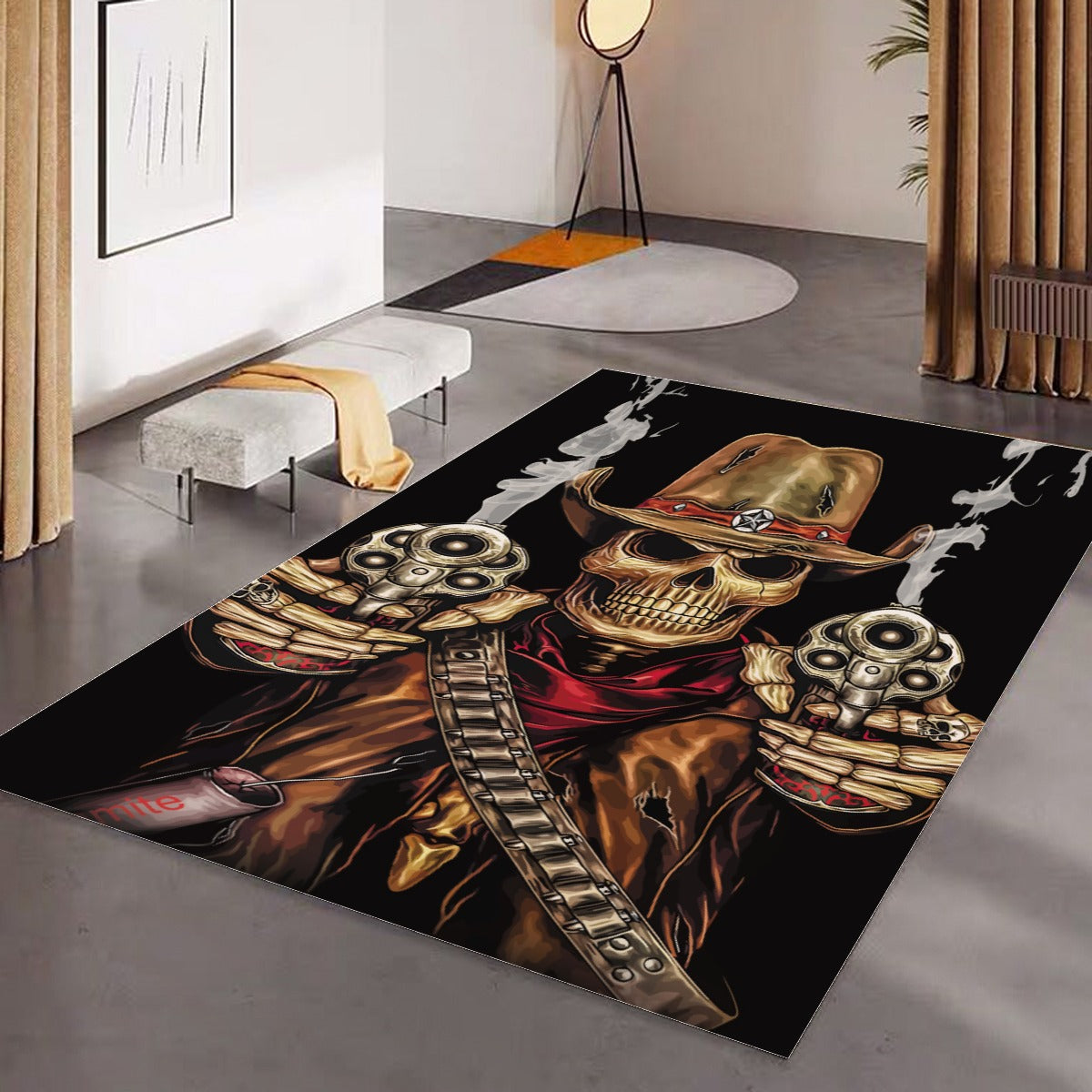 Gothic Grim reaper Halloween Foldable Rectangular Floor Mat