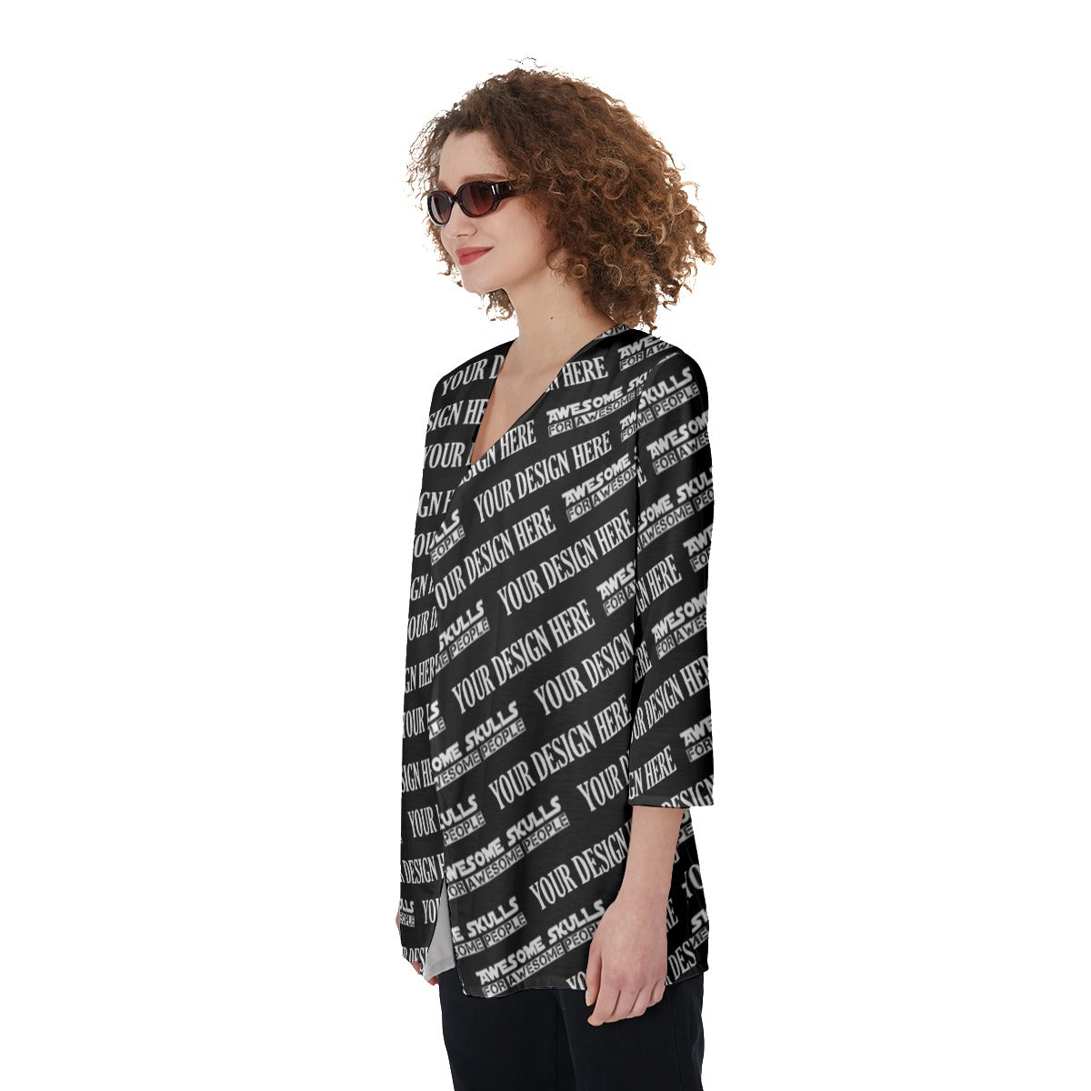 Custom Print on demand POD women's Knitwear & Cardigan Cardigan| JERSEY