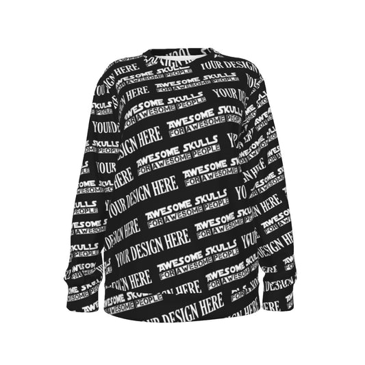 Custom print on demand pod Women's Hoodie Round Neck Sweatshirt