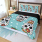 Sugar skull Three Piece Duvet Cover Set