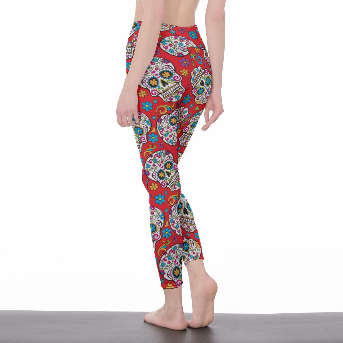 Sugar skull Did de los muertos gothic Women's Casual Leggings