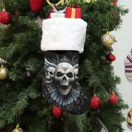 Grim repaer skull Christmas Socks