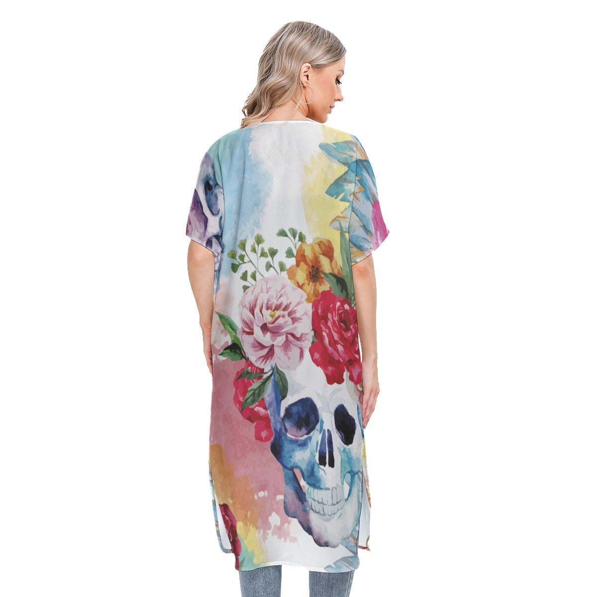 All-Over Print Women's Short Sleeve Cardigan