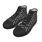 Custom Print on Demand POD Women's Black Sole Canvas Shoes