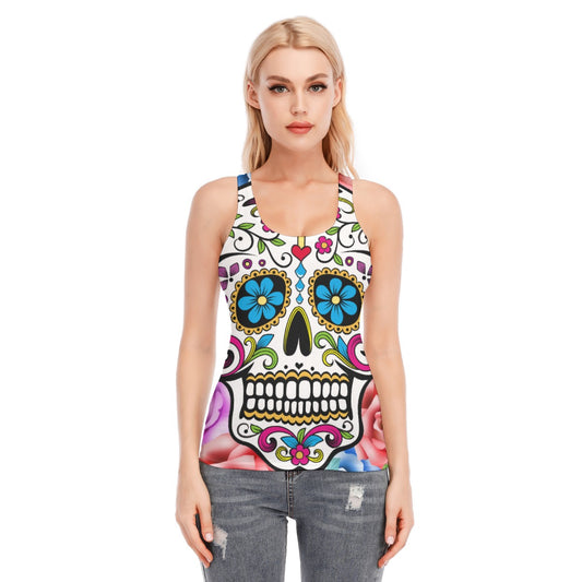 All-Over Print Women's Racer Vest | 190GSM Cotton