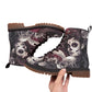 Sugar skull girls Men's Women's Martin Short Boots, Day of the dead girl skeleton shoes boots