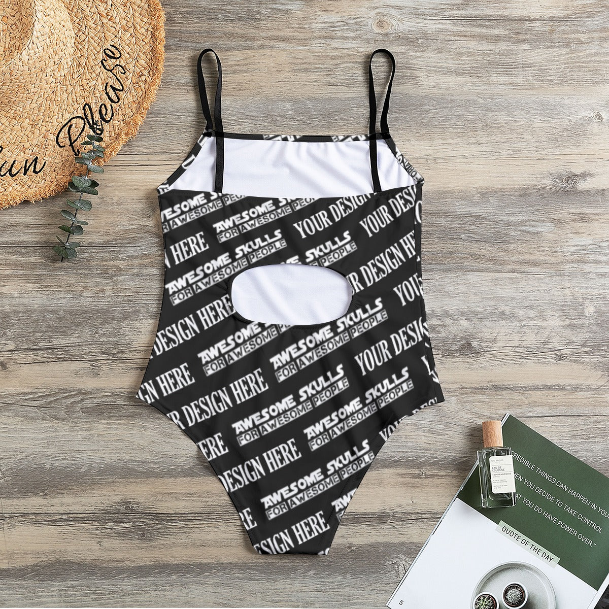 Custom Print on demand POD women's swimsuit Halter Strap Swimsuit