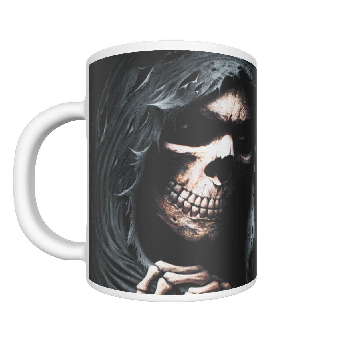 Grim reaper skull ceramics mug