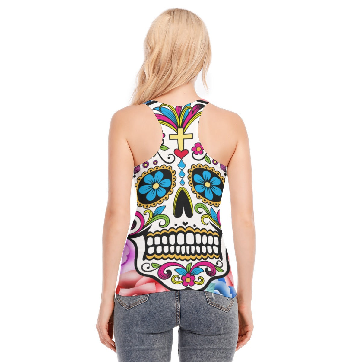 All-Over Print Women's Racer Vest | 190GSM Cotton