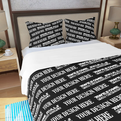 Custom Print on demand POD Three Piece Duvet Cover Set