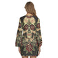 Day of the dead Women's Lantern Sleeve Dress, sugar skull women's dress