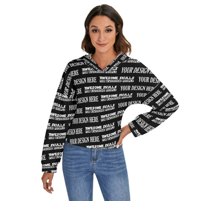 Custom print on demand pod Women's Hoodie Women's Drop-shoulder Backless Hoodie With String