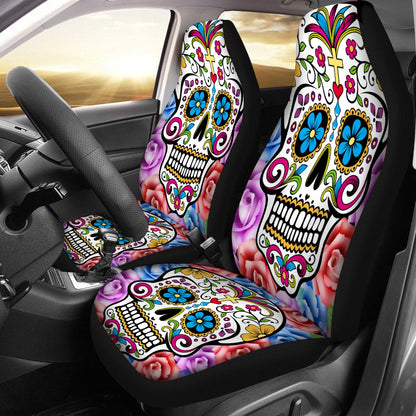 Sugar skull Day of the dead Universal Car Seat Cover With Thickened Back