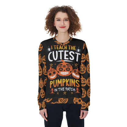 Halloween pumpkin sugar skull Women's Sweatshirt