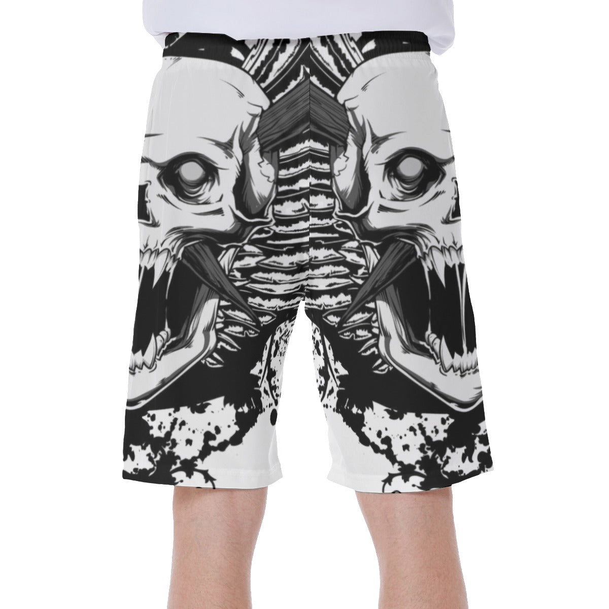 Gothic skull Men's Beach Shorts