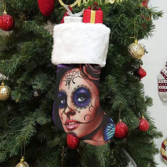 Girl sugar skull All-Over Print Christmas Socks