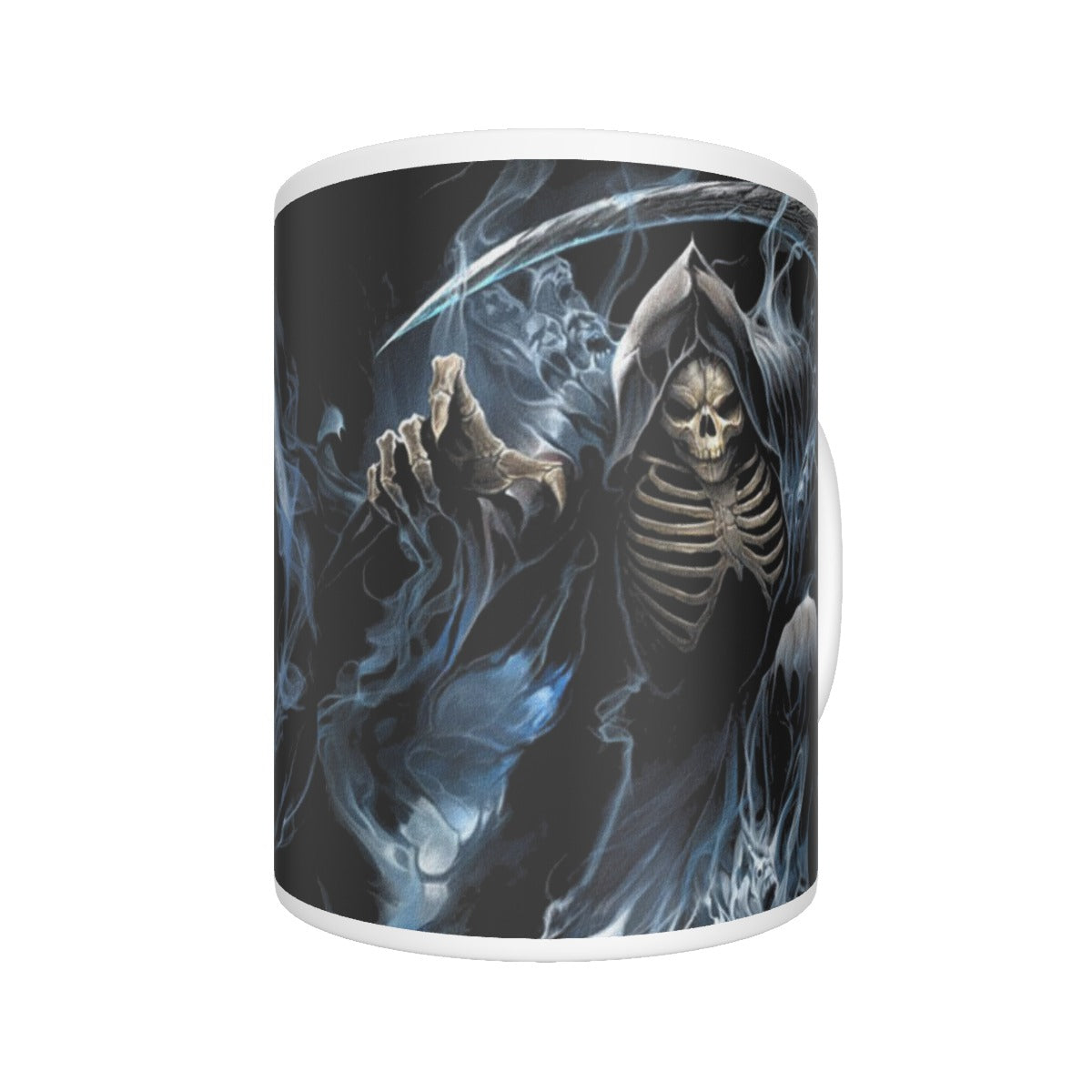 Grim repaer Halloween Ceramics mug, Gothic skeleton mug tumbler cup