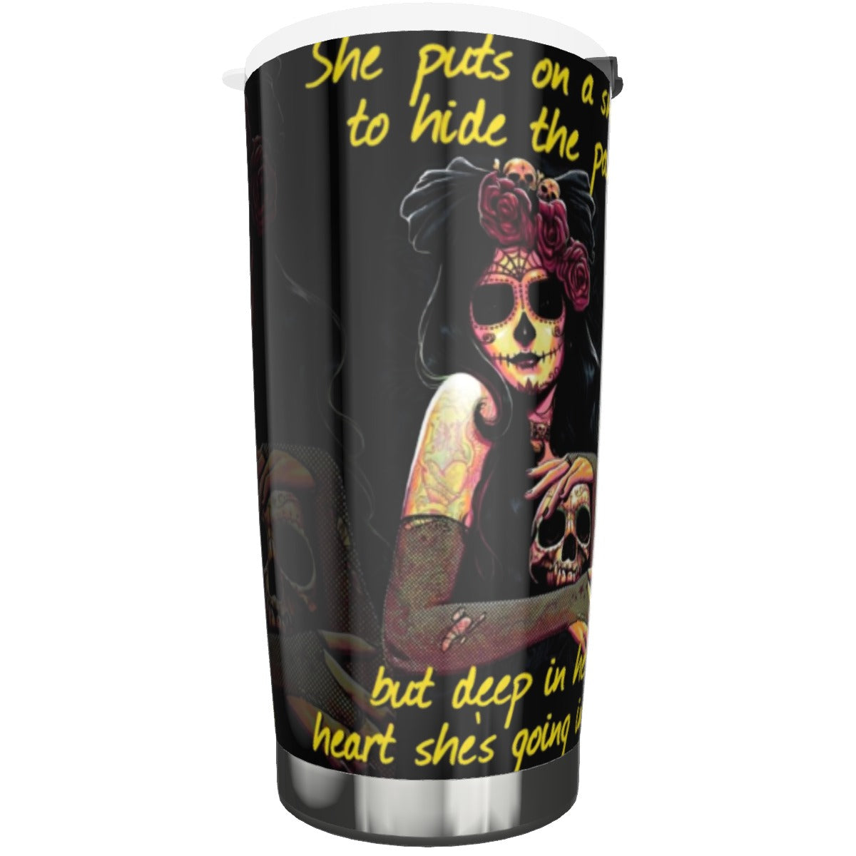 Sugar skull Tumbler 20oz