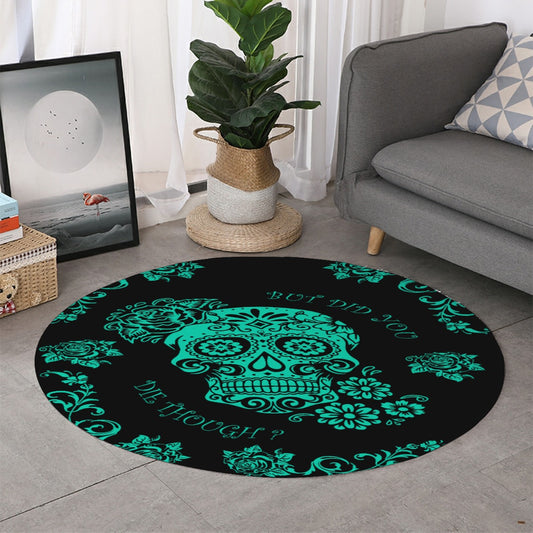 Did you die though sugar skull Thicken foldable door mat