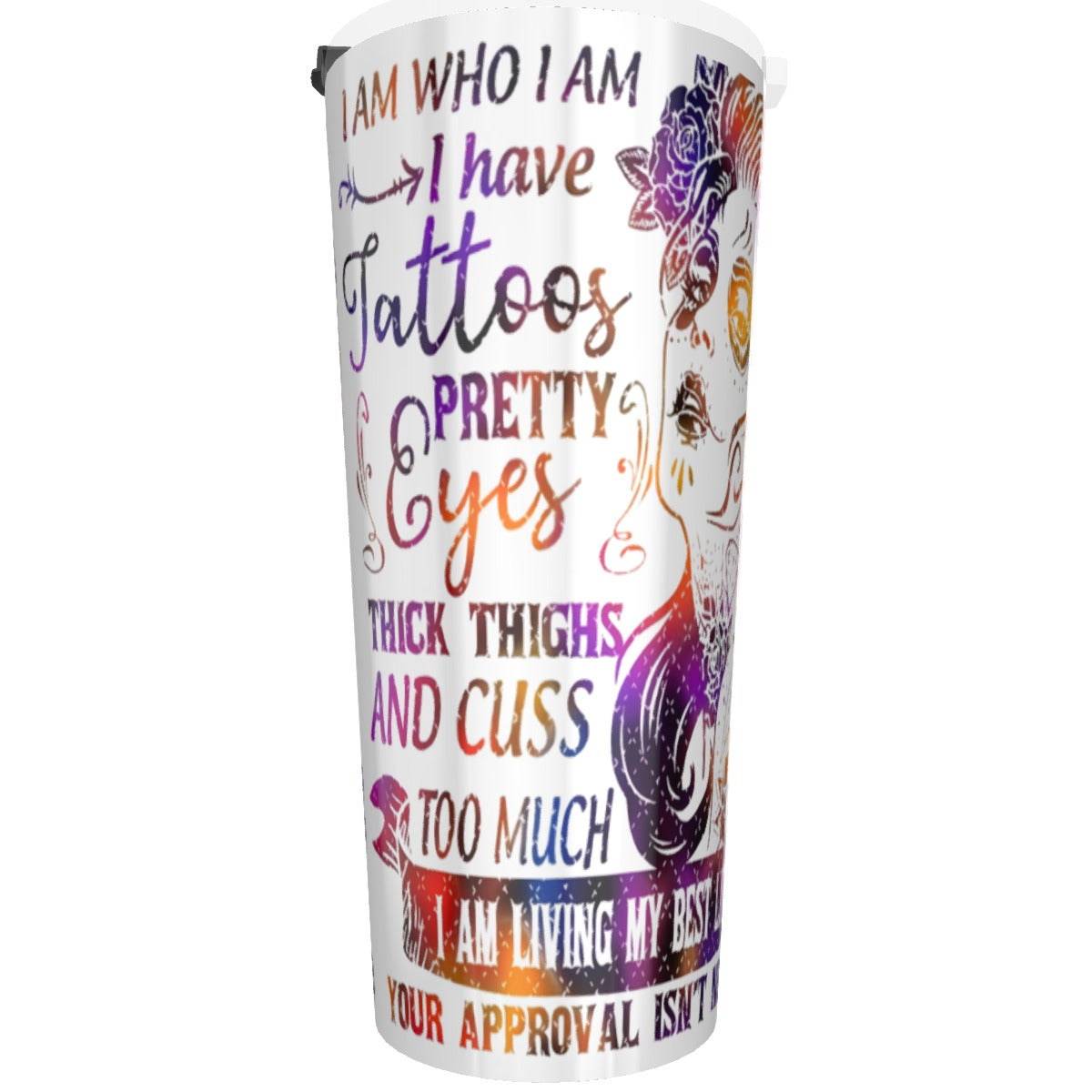 Sugar skull girl Tumbler 30oz, Day of the dead tumbler mug cup