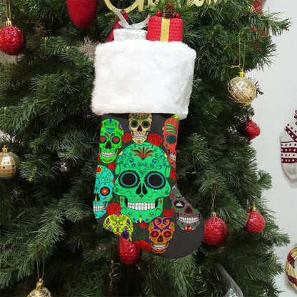 Calaveras sugar skull All-Over Print Christmas Socks